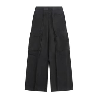 Rick Owens Wide Trousers, female, Black, Size: S Firbanks Cargo Pant