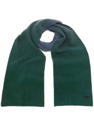 J.W.Anderson logo-plaque knitted scarf - Green