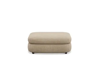 Castlery Fable Side Ottoman Customized, (Washed Chenille) Sand, Machine Washable, Ultra Deep Seats for Ottomans, Castlery