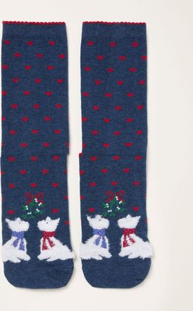 Fat Face FatFace Navy Dog Toe Socks