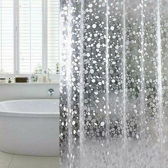 OEM Cortina De Ducha, Resistente Al Moho, Impermeable Para Ba&ntilde;eras, 100% Eva, 180 X 200 Cm, Incluye 12 Anillas