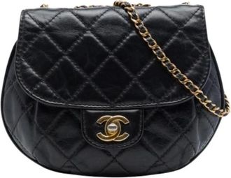 Chanel Pre-owned Vintage Shoulder Bag - Dames - Vintage Schoudertas - Zwart - ONE Size - Leer - Vintage