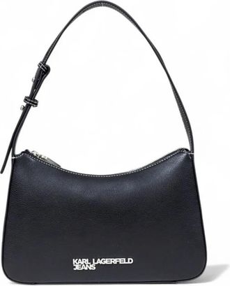 Karl Lagerfeld Metal Logo Schoudertas A3W30009 - Dames - Schoudertassen - Zwart - ONE Size - Tassen