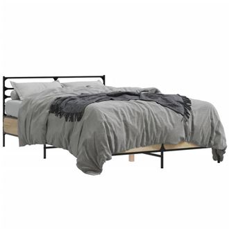 Berkfield Home Bed Frame without Mattress Sonoma Oak 140x200 cm in Brown