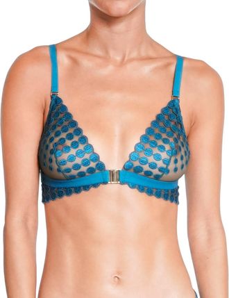 Huit Deco Dots Bralette In Turquoise