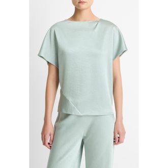 Vince Draped Dolman Sleeve Top in Aloe Stone at Nordstrom, Size Xx-Small
