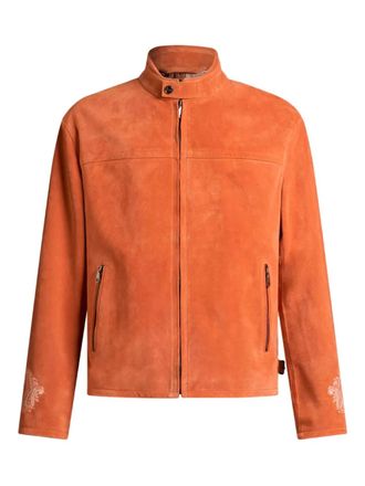 Etro leather jacket - men - Cotton/Viscose/Acetate - XXXL - Orange