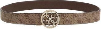 Guess Womens Belt Latte Logo Polyester Accessories