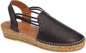 Toni Pons Noelia Espadrille Slip-On in Black Leather at Nordstrom Rack, Size 5Us / 35Eu