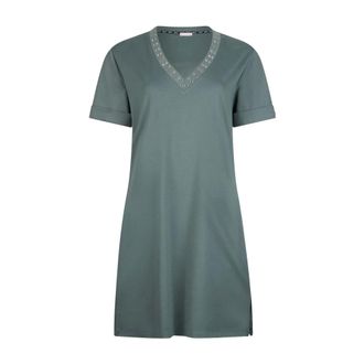 Liu Jo Short Dresses, female, Green, Size: 2XS Abito corto con occhielli decorativi