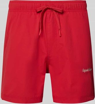Jack & Jones Jack & Jones Badehose mit Label-Stitching Modell MAUI in Rot, Gr&ouml;&szlig;e XXL