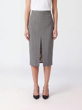 Elisabetta Franchi High-Waisted Virgin Wool Midi Pencil Skirt