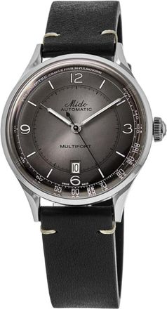 Mido Multifort Patrimony Grey Dial Leather Strap Mens Watch M040.407.16.060.00