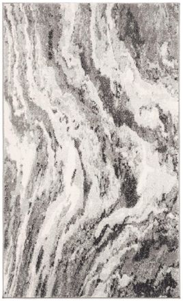 Safavieh Alfombra transicional de polipropileno blanco/gris, 122 x 183 cm