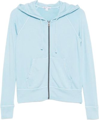 James Perse vintage french terry zip up hoodie - Black