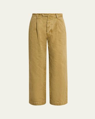 Auralee Mens Beige Finx Chino Pants