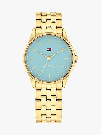Tommy Hilfiger Gold-Plated Blue Dial Bracelet Watch