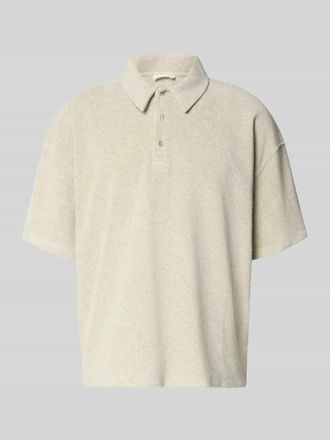 American Vintage American Vintage Relaxed Fit Poloshirt mit Knopfleiste Modell BIEBAY in Hellgrau, Gr&ouml;&szlig;e M/L