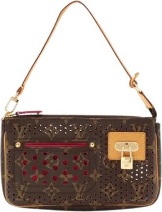 Louis Vuitton Pre-owned Monogram Perforated Pochette - - Pre-owned - Donna - Marrone - ONE SIZE