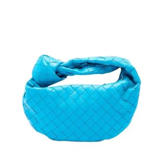 Bottega Veneta Pre-owned Mini Jodie - Dames - Pre-owned - Blauw - Maat: ONE Size Leer