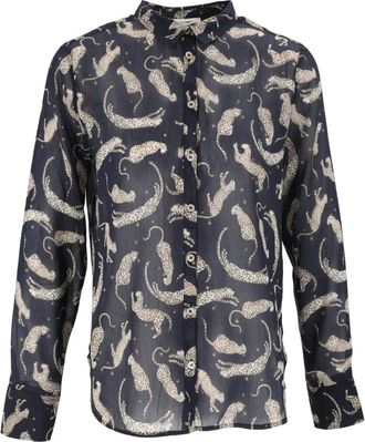 Forte_Forte Camicia Regular Voile - Dames - Overhemden - Veelkleurig - XL - Katoen - Overhemden