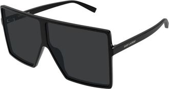 Saint Laurent SL 909 Betty S 001 - Dames - Zonnebrillen - Zwart - 68 MM - Accessoires