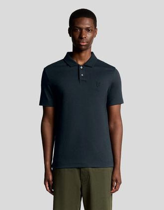 Lyle & Scott Lyle And Scott Mens Heavyweight Marl Polo Shirt - Black - Size: 42