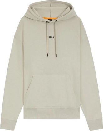 HUGO BOSS Heren WeSmallHood Contrast Logo Hoodie (Beige)