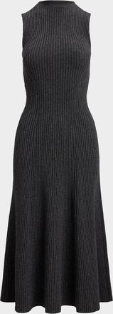 Ralph Lauren Cashmere Rib Sleeveless Midi Day Dress