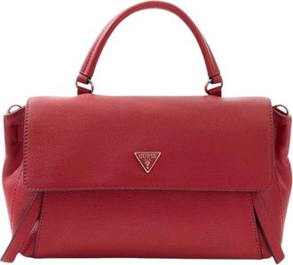 Guess Tassen, Dames, Rood, ONE Size, Polyester, Devon Top Handle Flap
