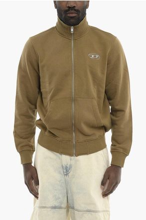 Diesel Brushed Cotton Sweatshirt S-GINNI with Zip Closure size Xxl