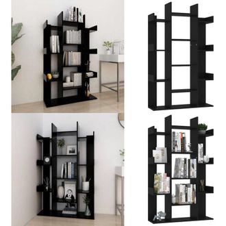 vidaXL Libreria Nera 86x25,5x140 cm in Legno Multistrato - Libreria nera - Libreria con scomparti