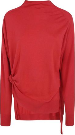 Magda Butrym Jersey de Cuello Alto Retorcido - Knitwear - Mujer - Rojo - 2XS