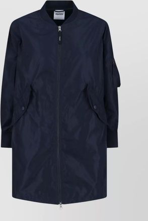 Aspesi longline jacket ribbed collar pockets