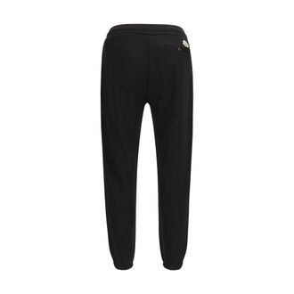 Moncler Quilted-Pocket Cotton-Blend Joggers - Black