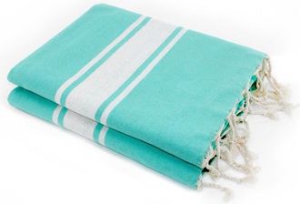 Febronie Futa XXL algod&oacute;n verde turquesa 200x200