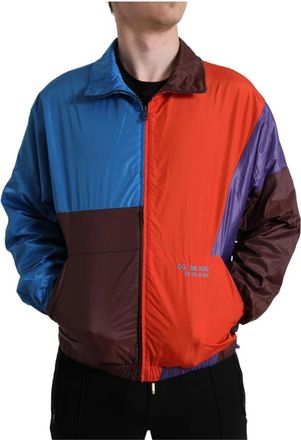 Dolce & Gabbana Multicolor Blok Windbreaker Jas - Heren - Zomerjassen - Veelkleurig - M - Jassen