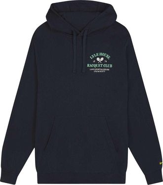 Lyle & Scott Heren Racquet Club Grafische Hoodie (Marine)