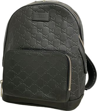 Gucci Black Leather Backpack (Pre-Owned)