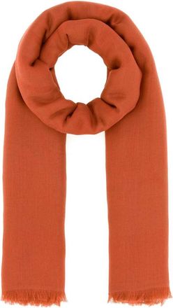 Max Mara Orange Solid Scarf