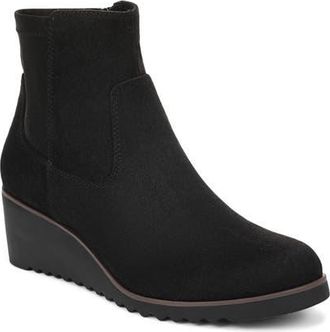 Life Stride Zionne Wedge Ankle Bootie in Black at Nordstrom, Size 9.5