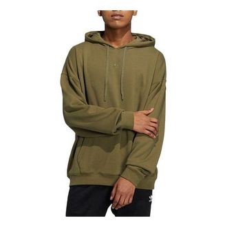 adidas Mens adidas originals Bear Pattern Pullover Hooded Long Sleeves Green HL4109