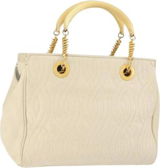 Fendi Pre-owned Handbags, female, Beige, Size: ONE SIZE Pre-owned Leather Handbag