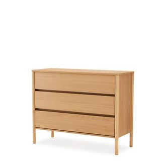 Koketto Home C&oacute;moda de madera con 3 cajones y dise&ntilde;o n&oacute;rdico