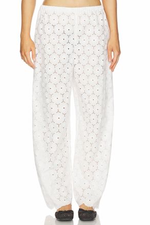 Faithfull The Brand Pamina Pull-On Pant In Dolce Broderie White