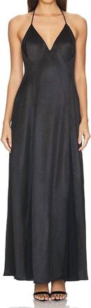 Line & Dot Dreaming Maxi Dress In Black