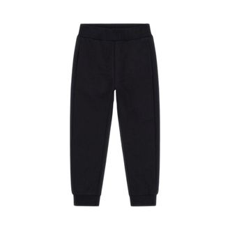 Roberto Cavalli Cotton Logo Joggers Black Male - male - Roberto Cavalli - Sweatpants - Black - 14 Y - Kids