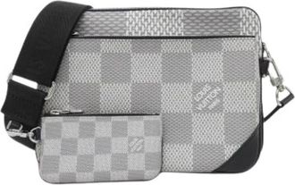 Louis Vuitton Pre-owned Vintage Canvas Pouch - Heren - Vintage Schoudertas - Grijs - ONE Size - Vintage