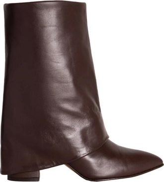 Toral Shoes Leren Cleo Laarzen met Vuurzool - Dames - Laarzen met Hak - Bruin - 37 EU - Schoenen