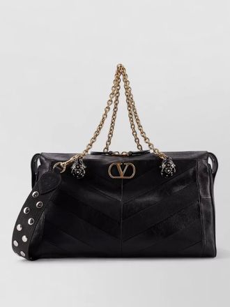 Valentino Garavani panthea leather shoulder bag double strap